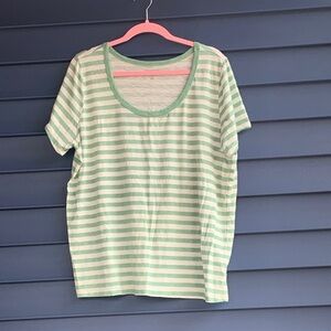 Torrid Classic Fit Green and White Top